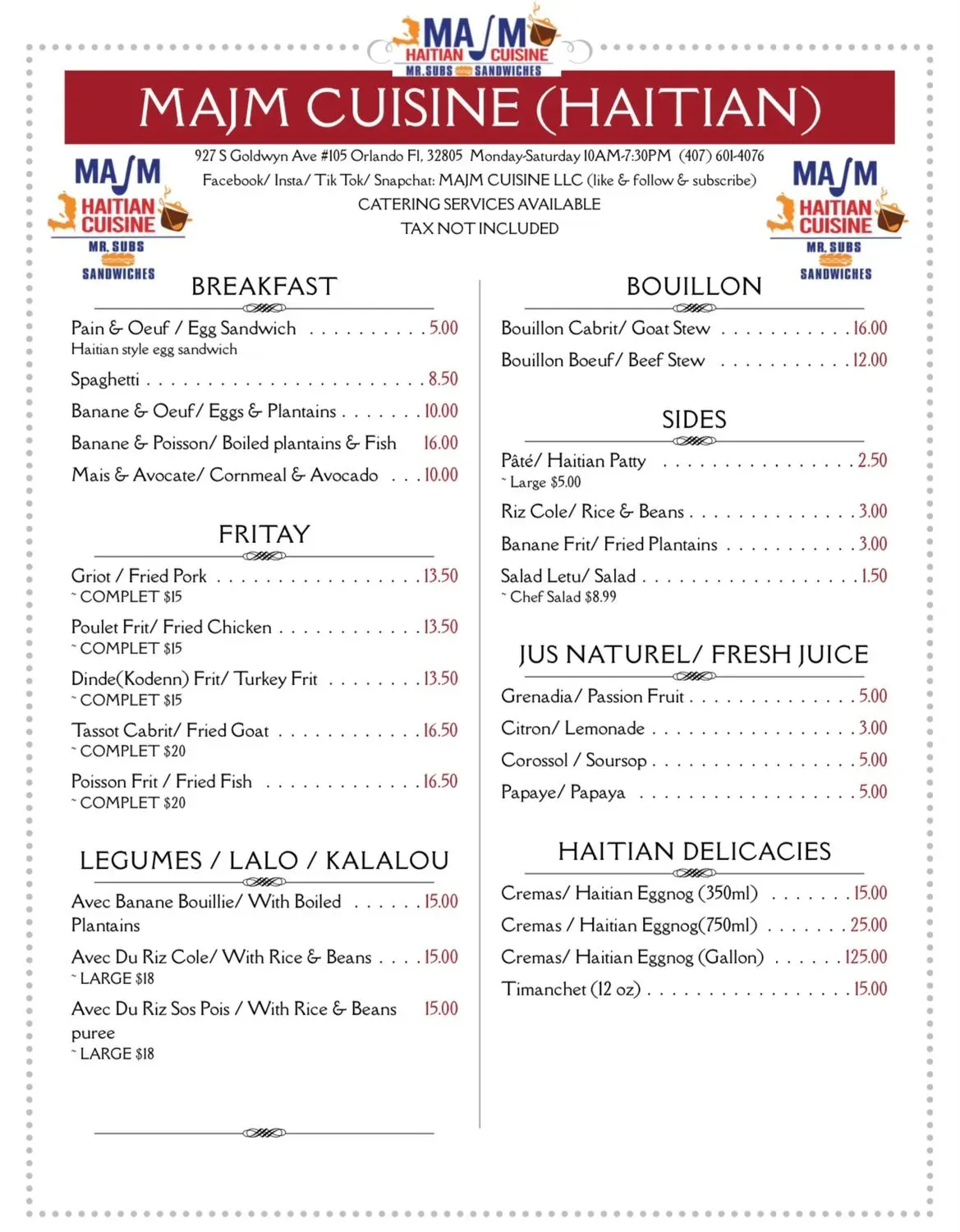 Menu 2