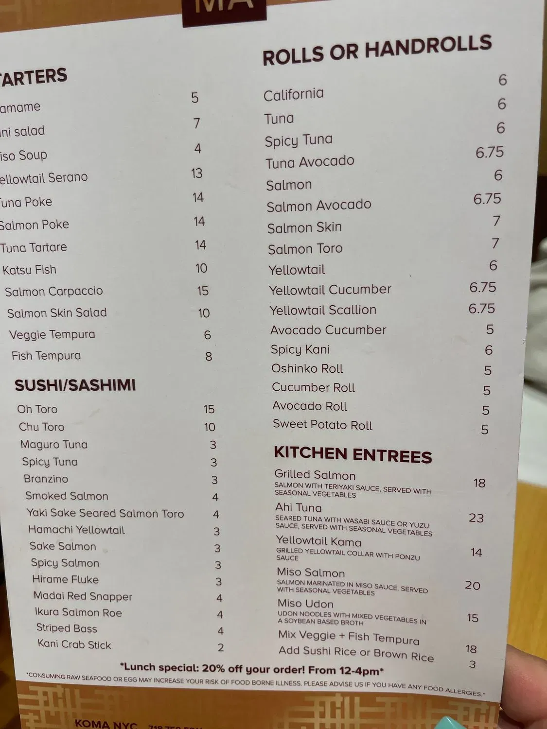 Menu 1