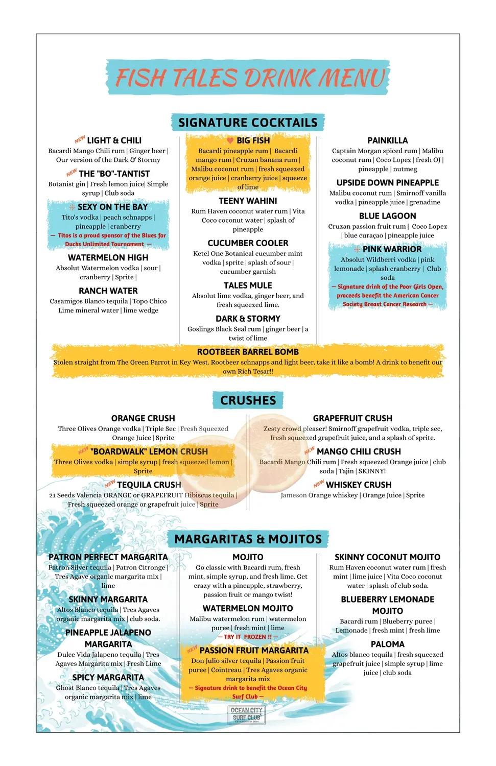 Fish Tales Bar and Grill Menu - Updated November 2025