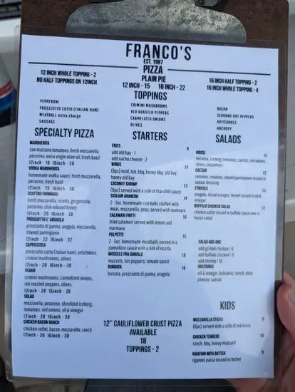 Menu 1