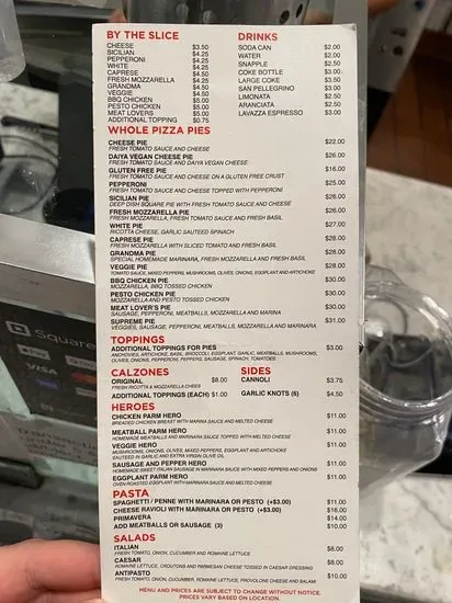 Menu 1