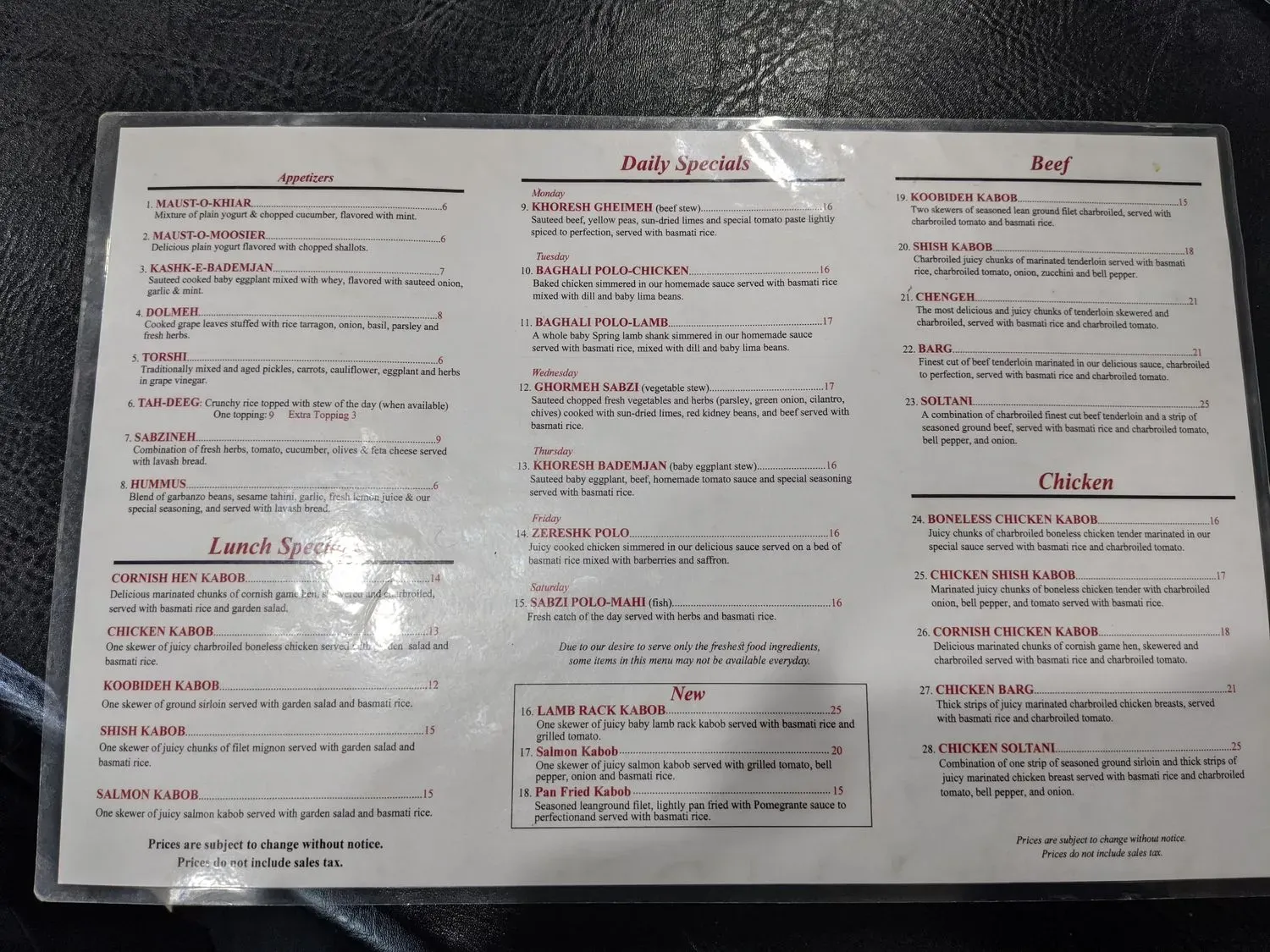 Menu 4