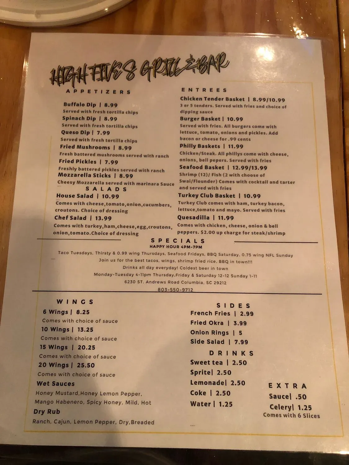 Menu 1