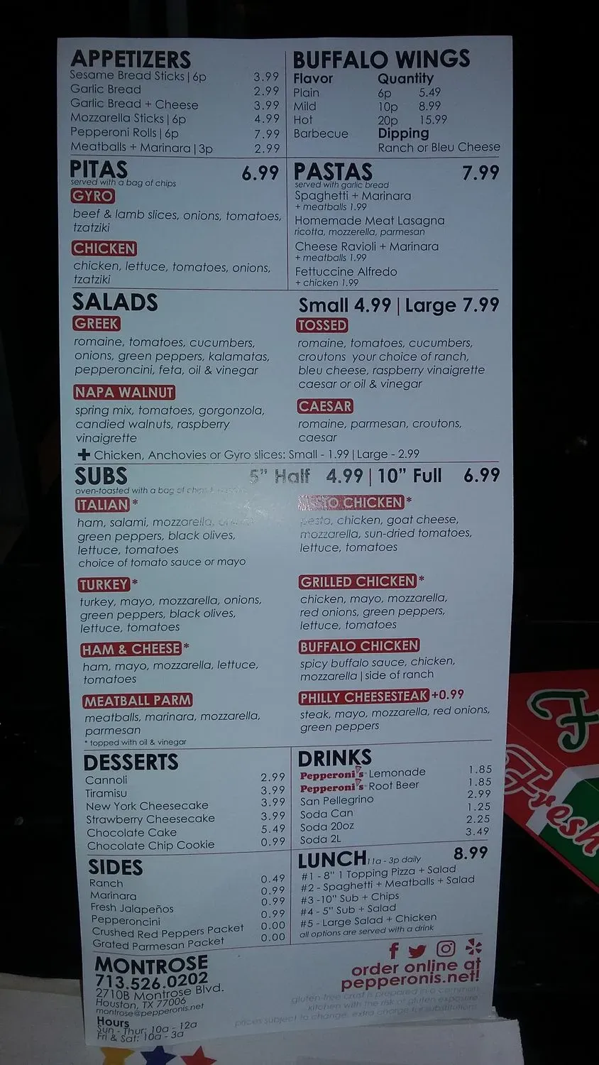 Menu 5