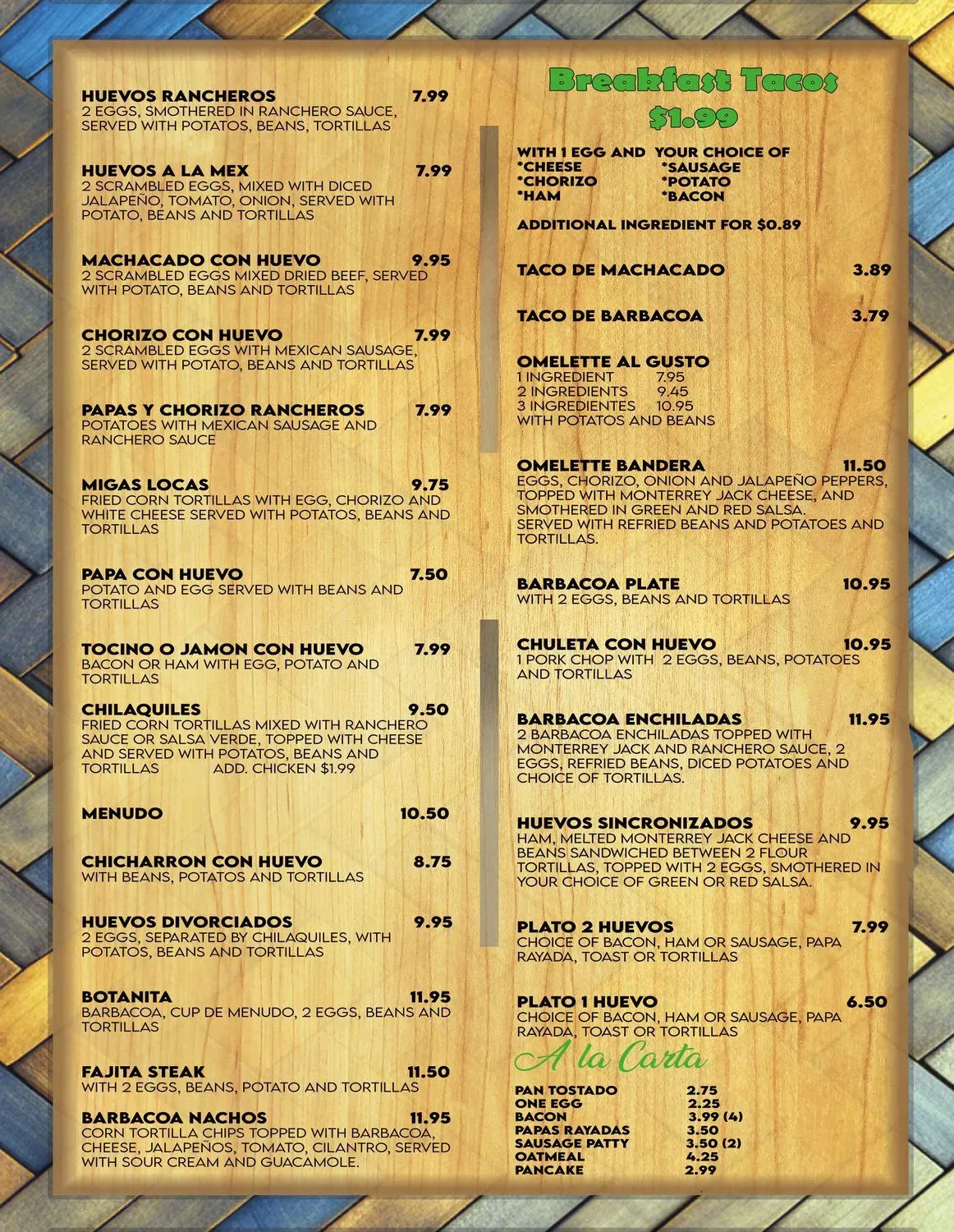Menu 2