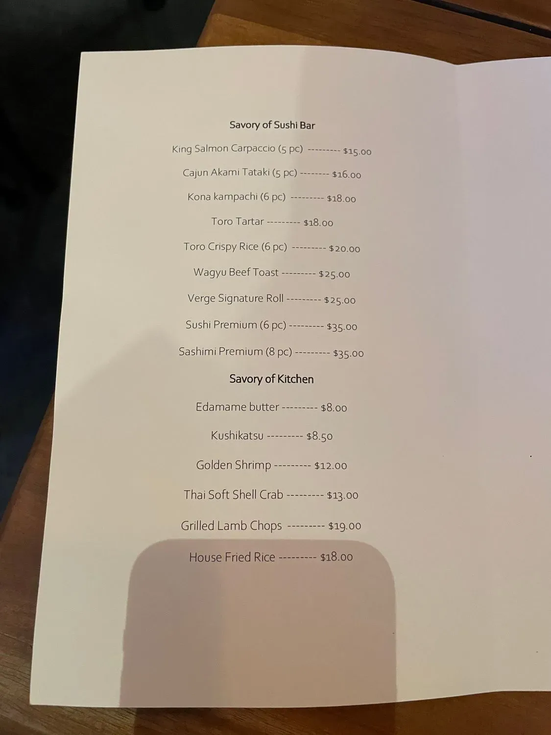 Menu 2