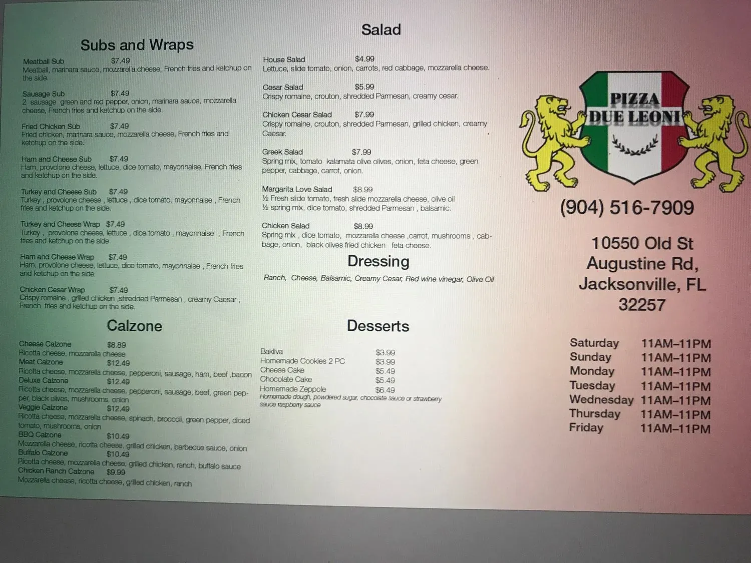 Menu 1