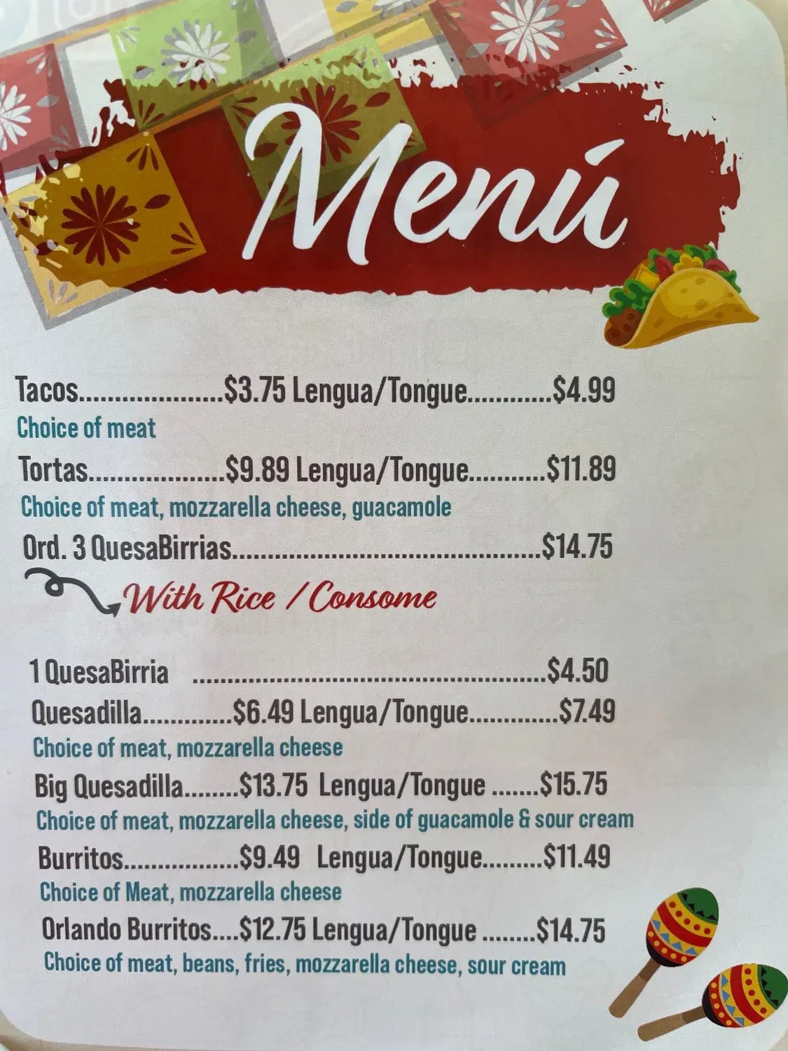 Menu 5