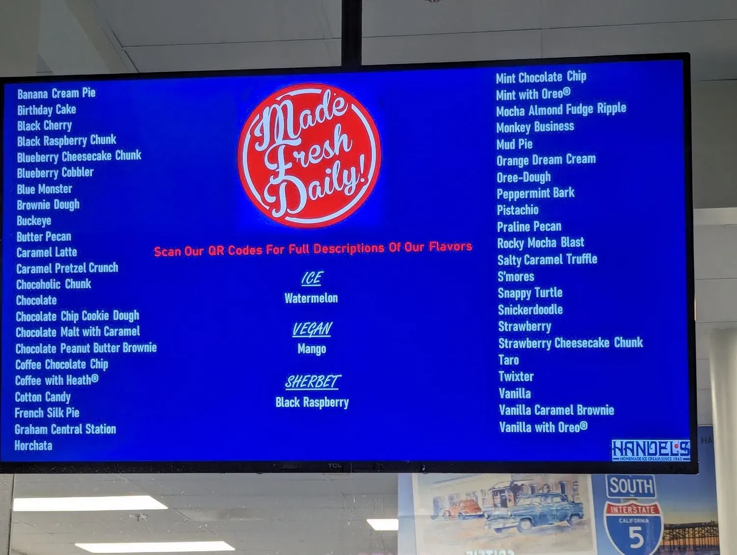 Handel's Homemade Ice Cream Menu - Updated November 2025