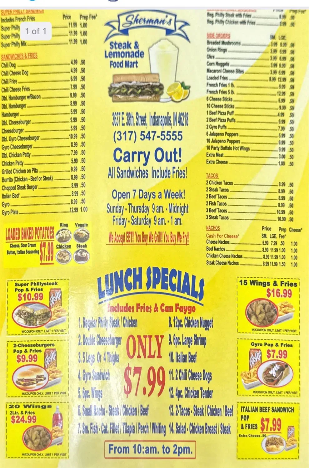 Menu 1