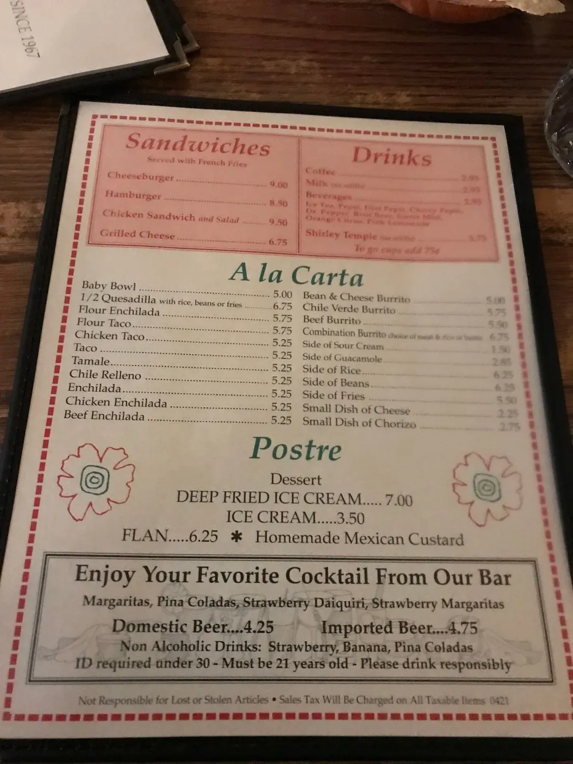 Menu 1