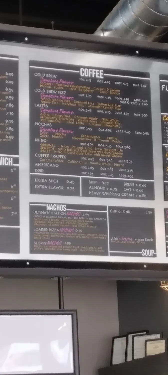 The STATION Coffee Menu - Updated November 2025