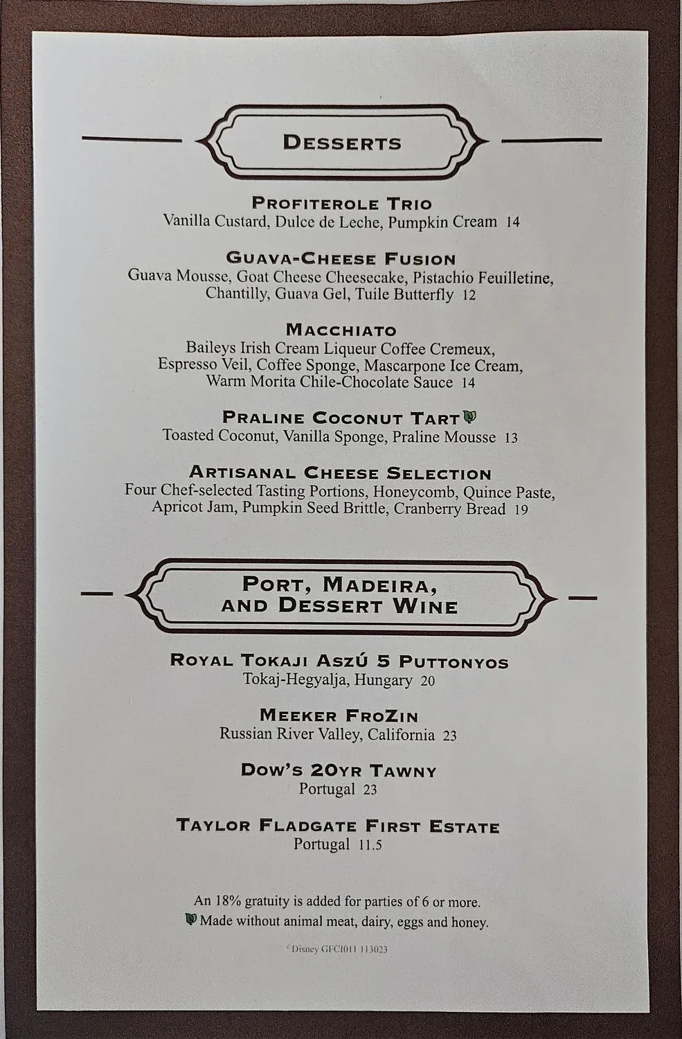 Menu 5