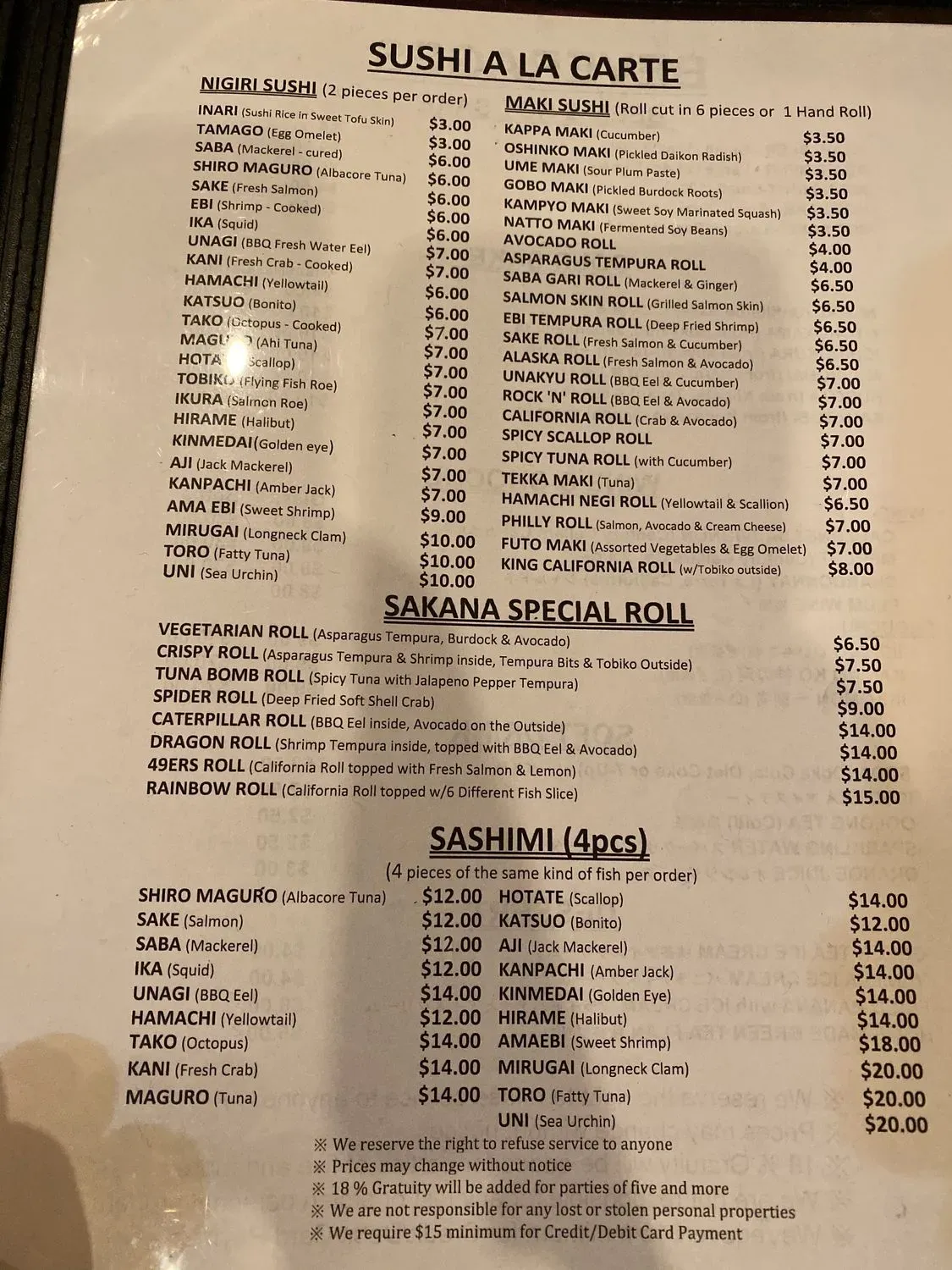 Menu 6