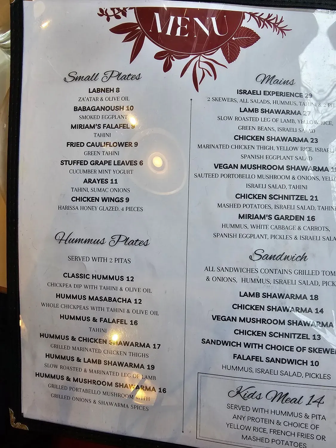 Menu 5