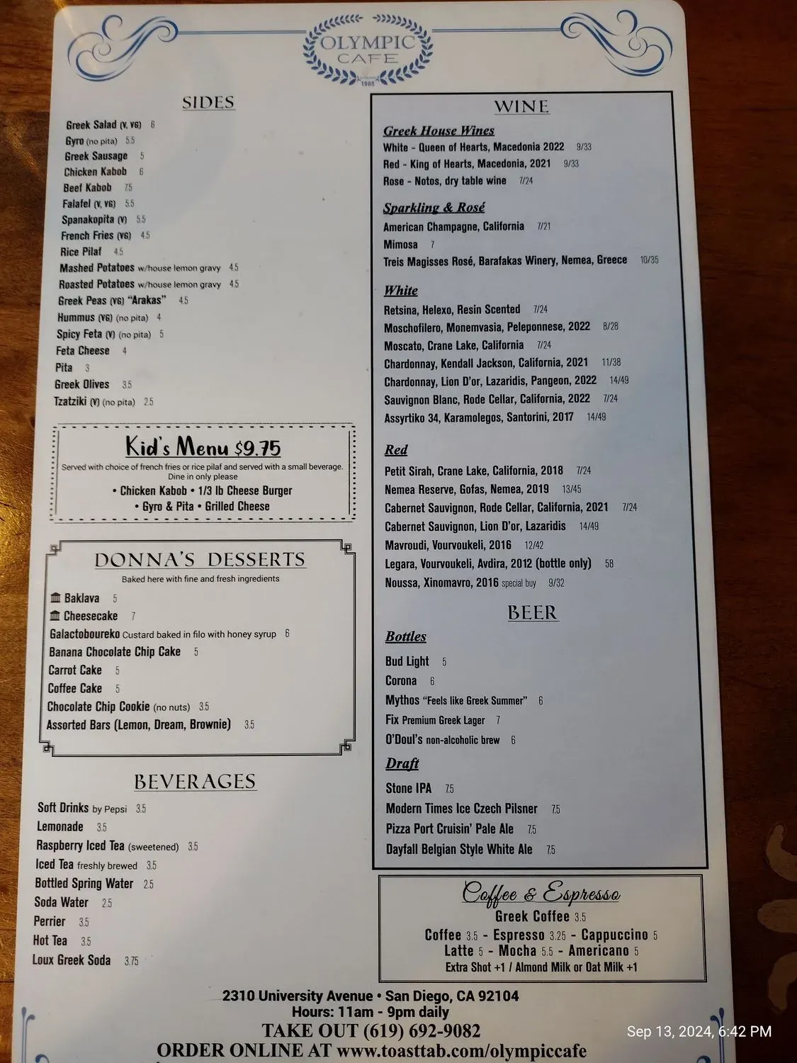 Menu 6