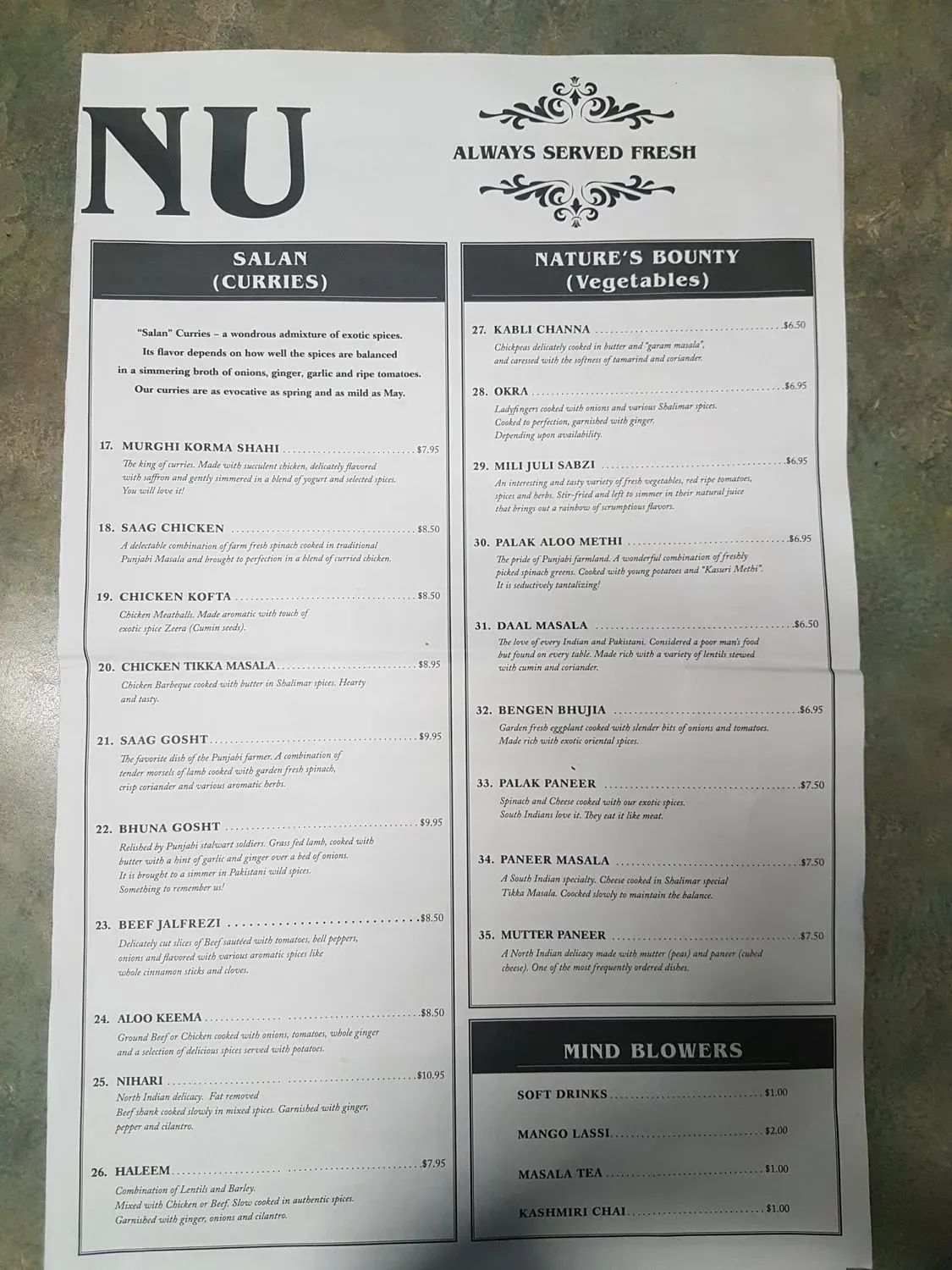 Menu 5