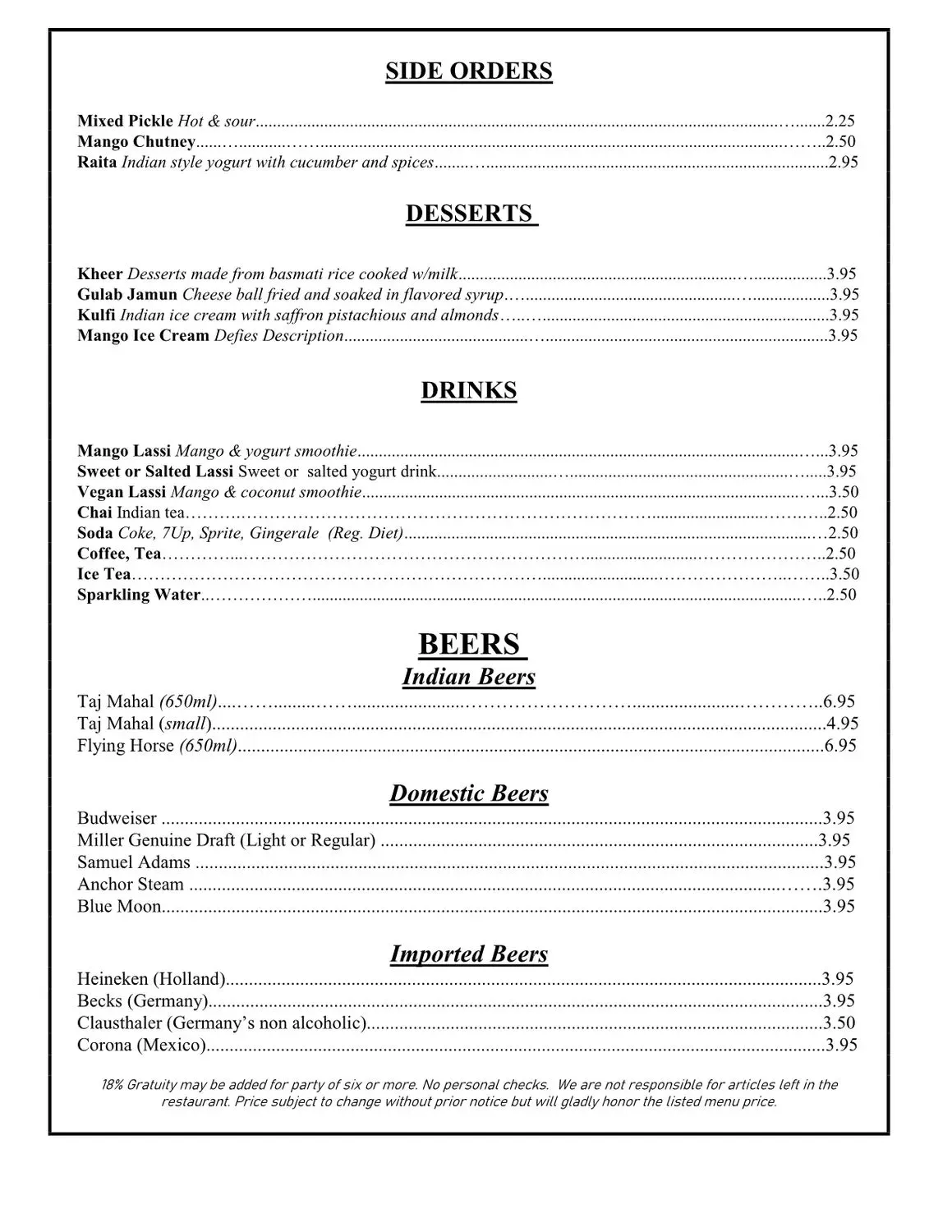 Menu 5