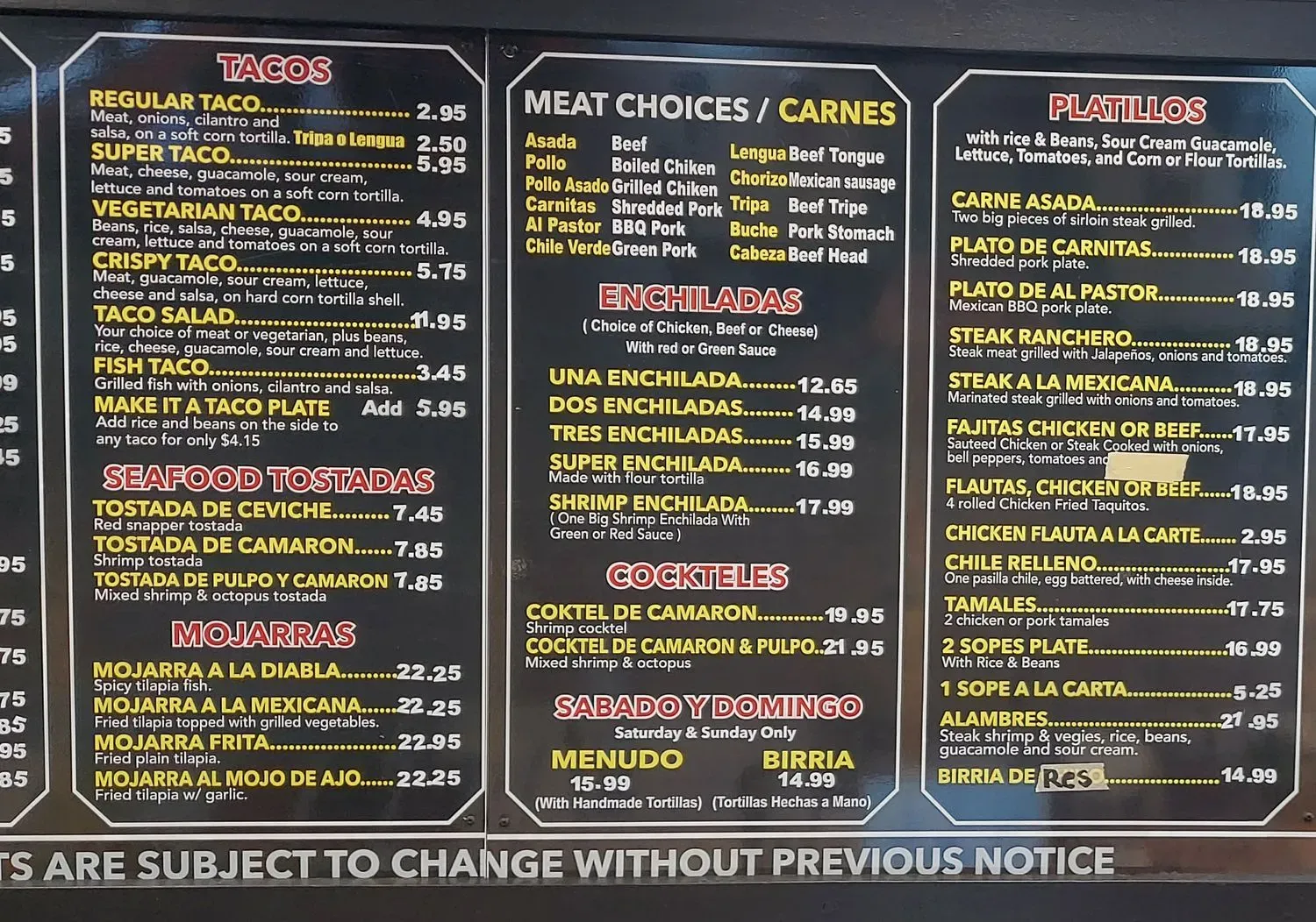 Menu 1