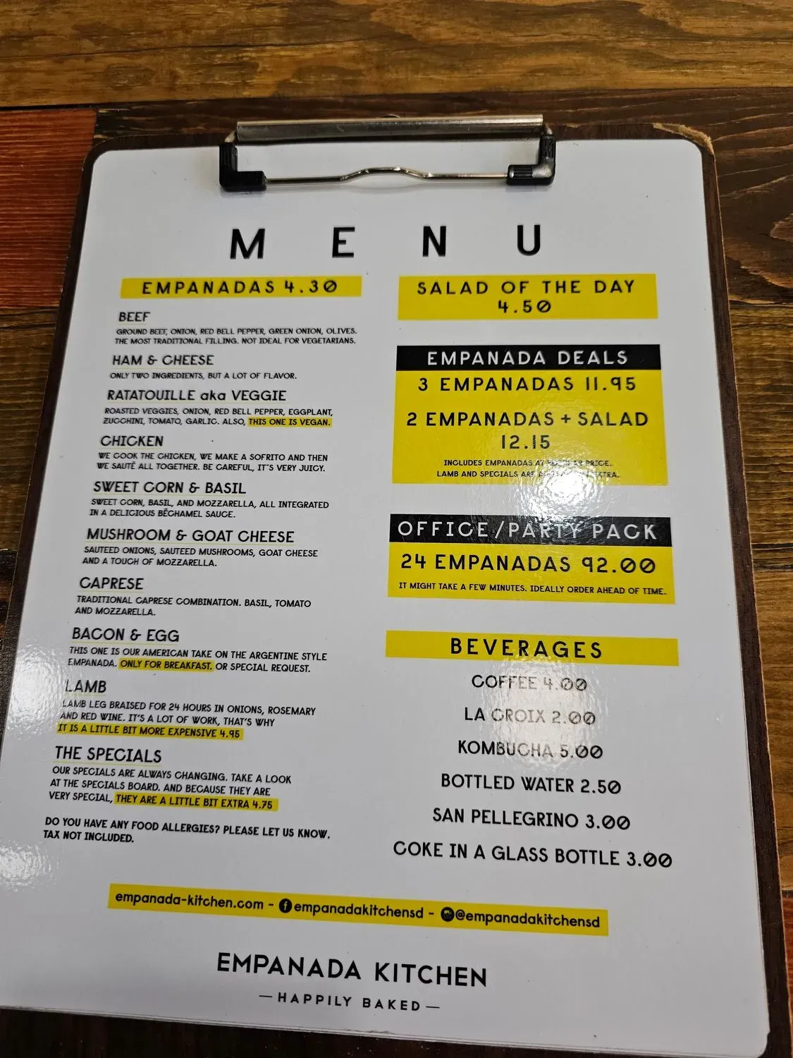 Menu 5