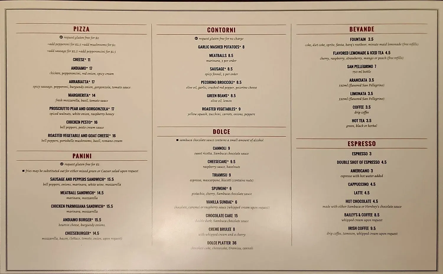 Menu 1