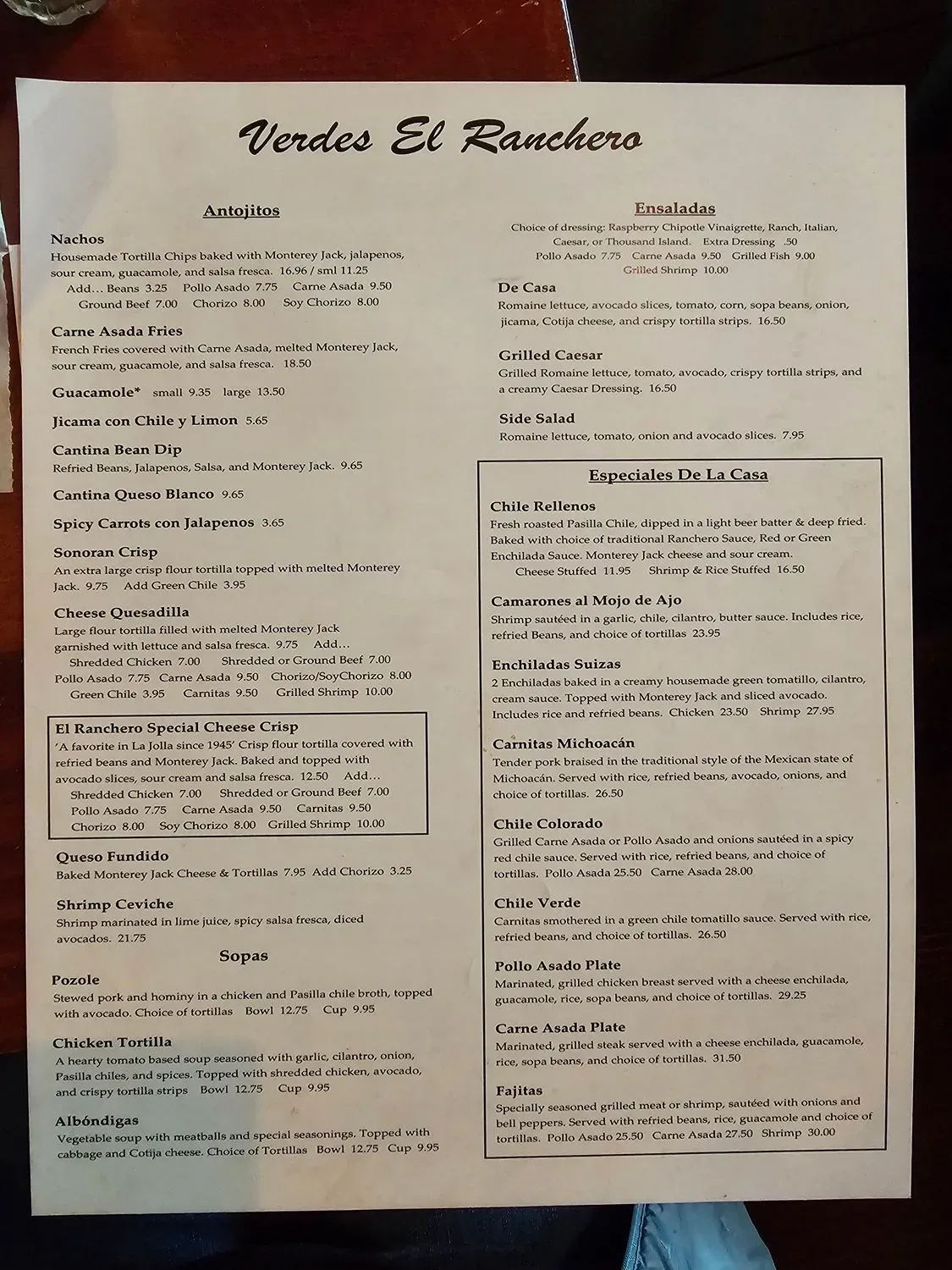 Menu 1