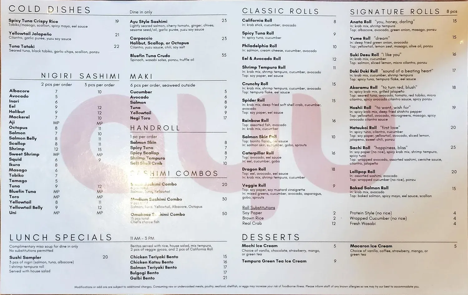 Menu 1