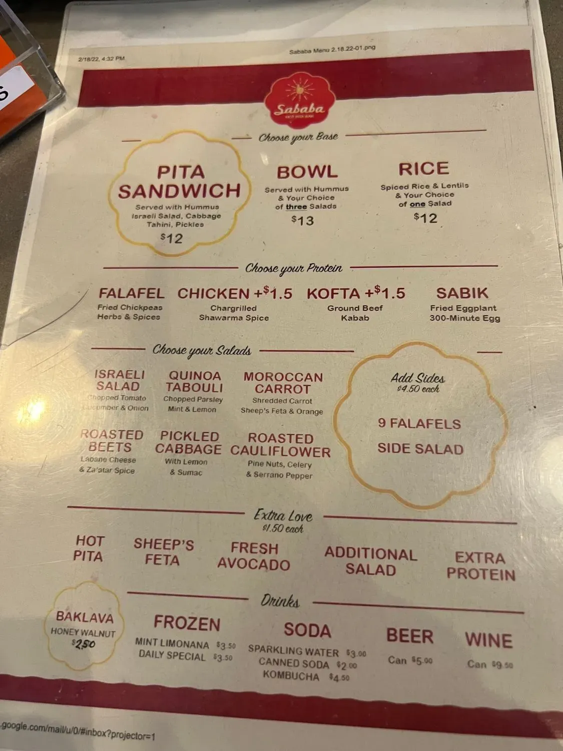 Menu 1