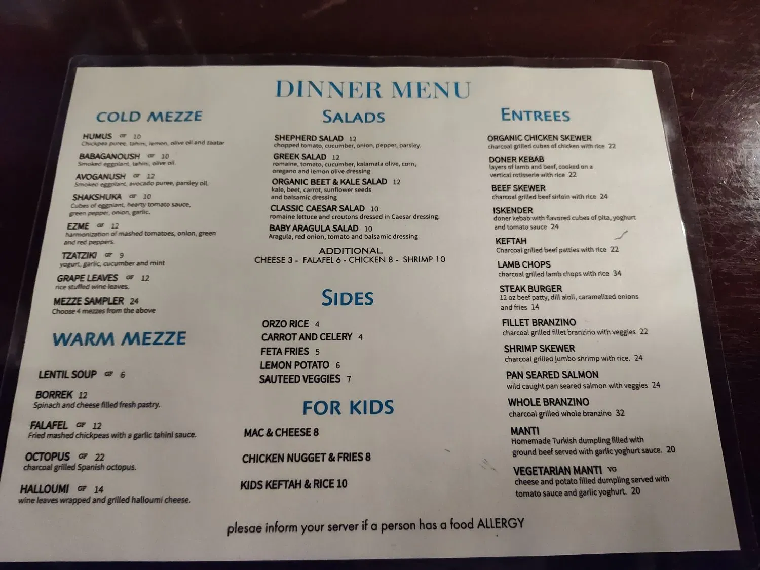 Menu 2