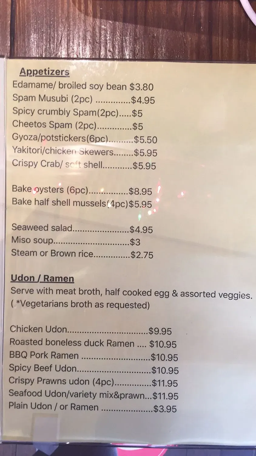 Menu 5