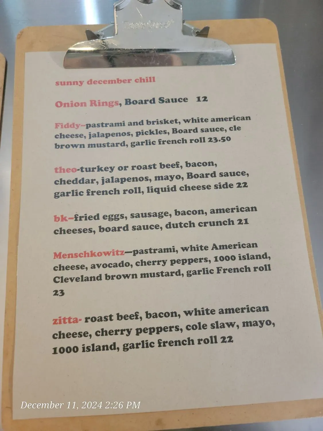 Menu 3