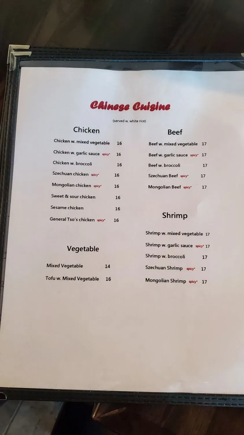 Menu 5