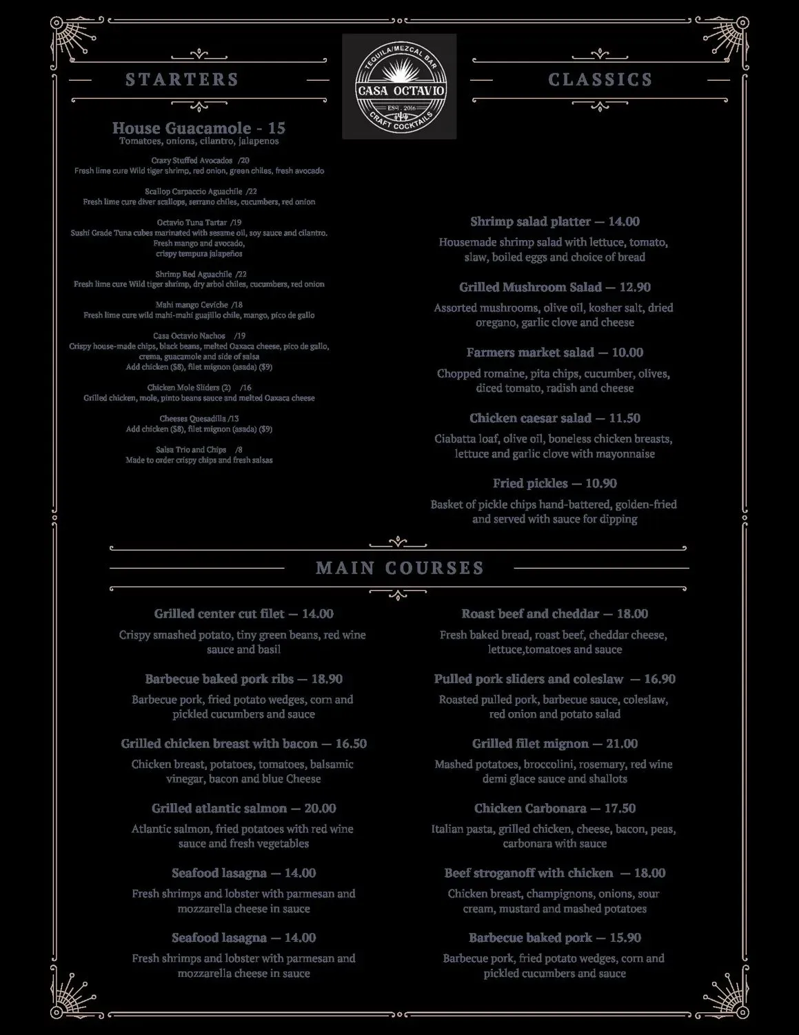 Menu 1