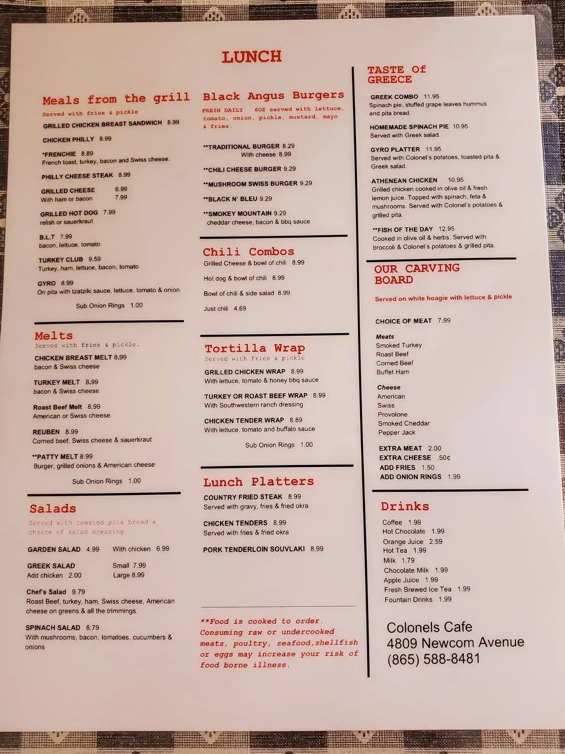 Menu 1