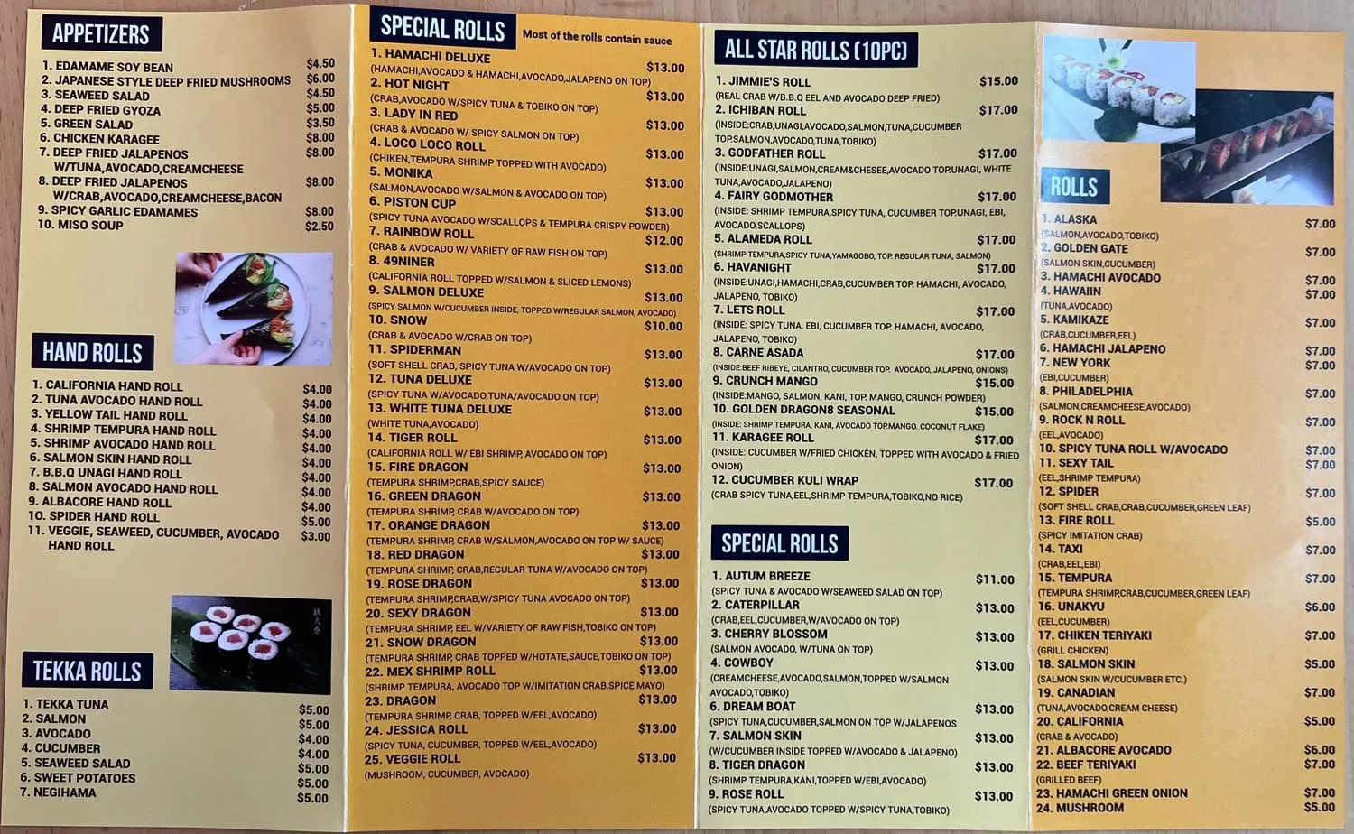 Menu 1