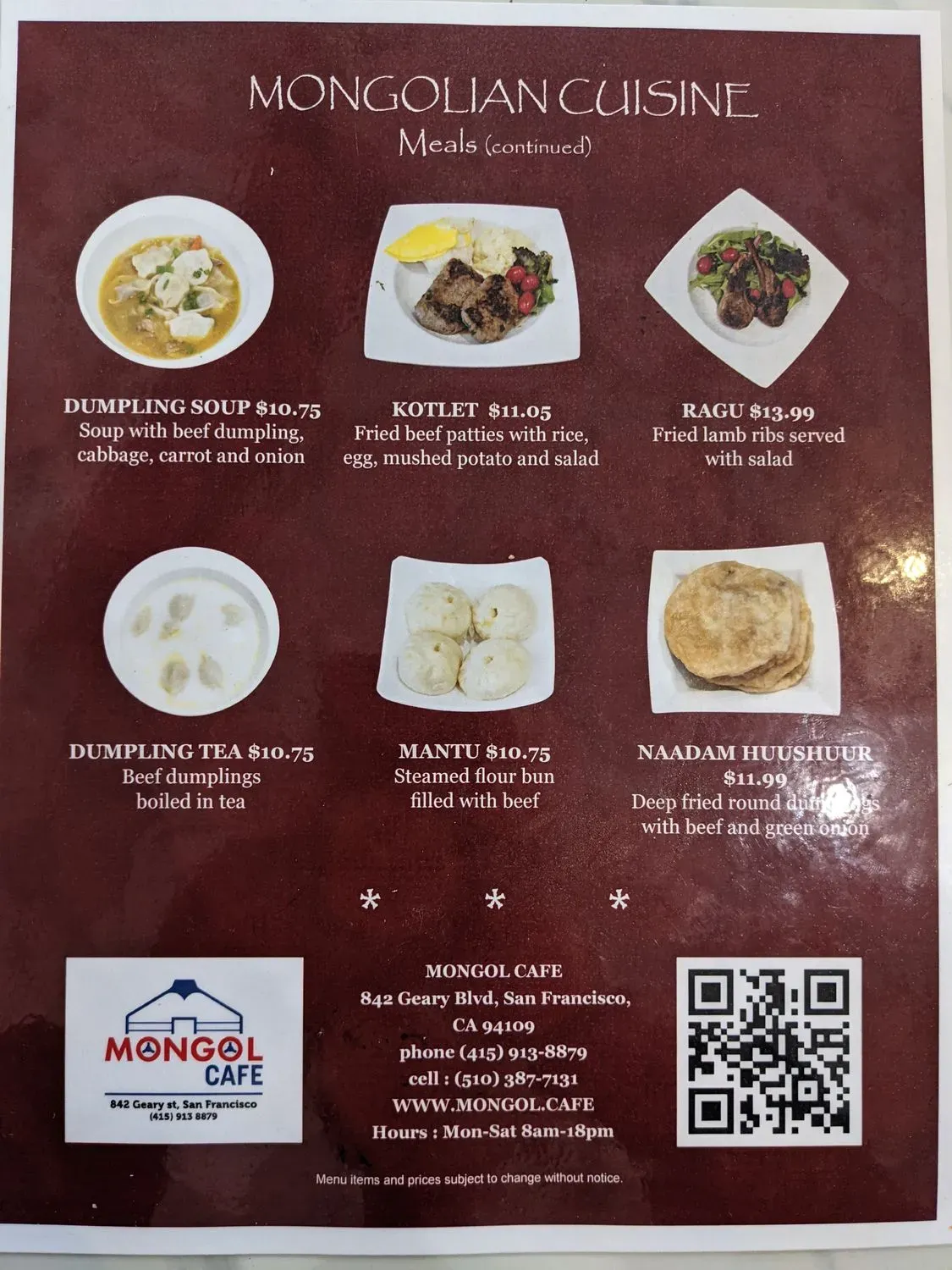 Menu 1