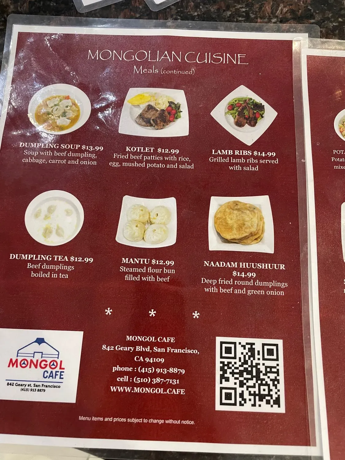 Menu 2