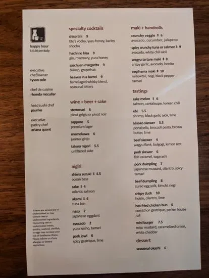 Menu 6