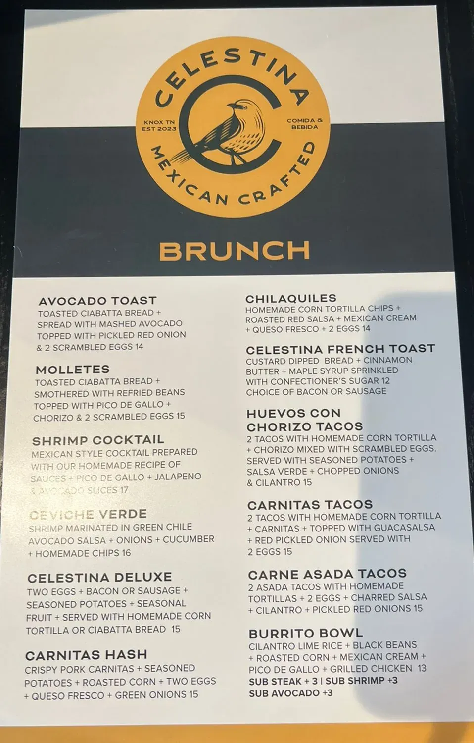 Menu 1