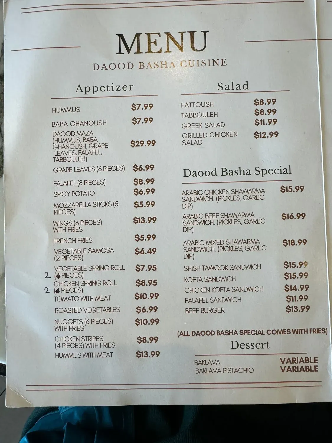 Menu 1