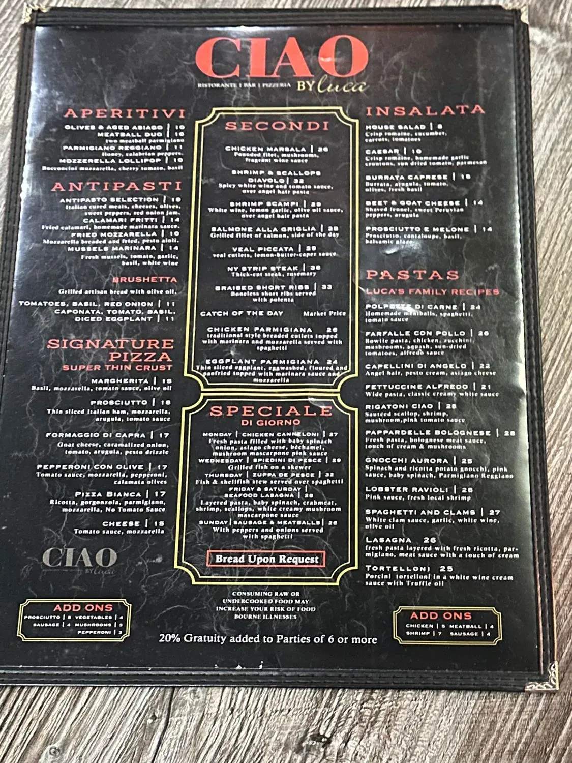 Menu 1