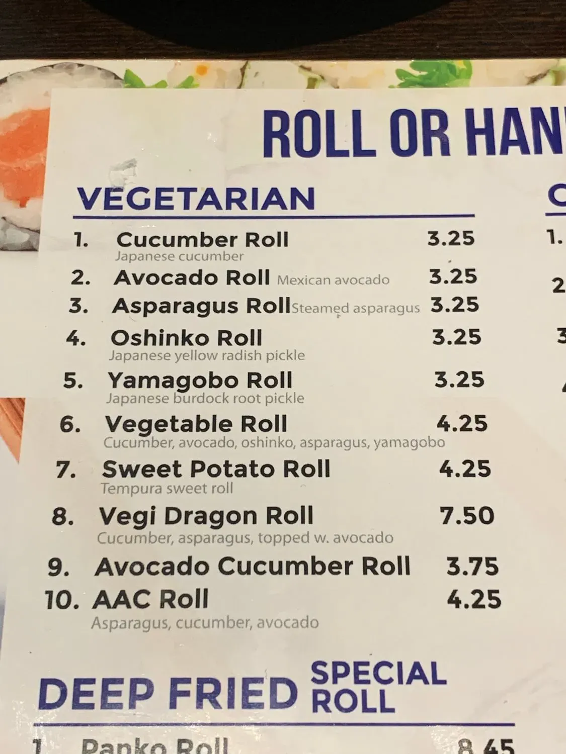 Menu 1