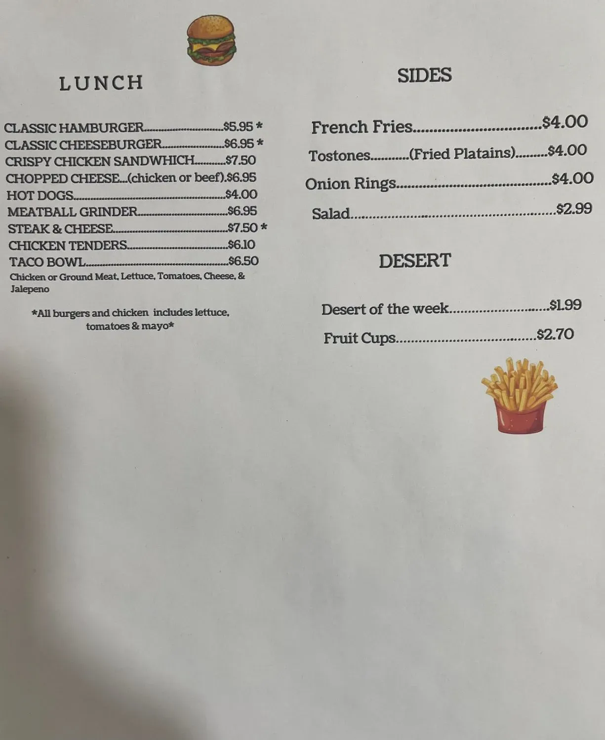 Menu 1