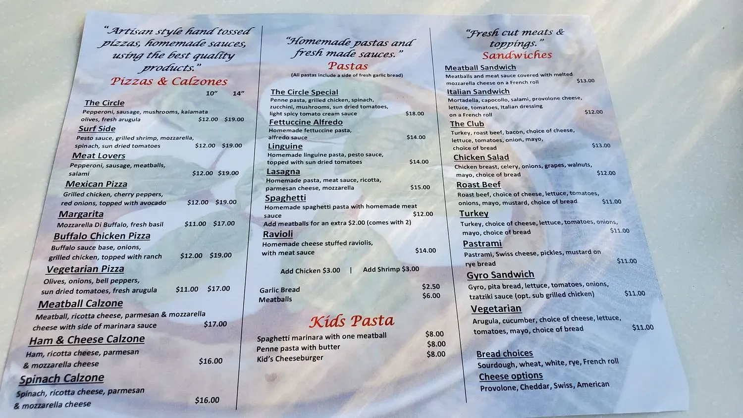 Menu 1