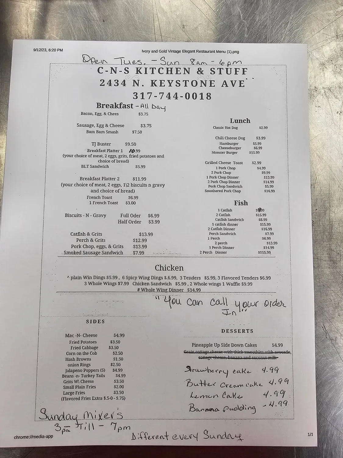 Menu 2