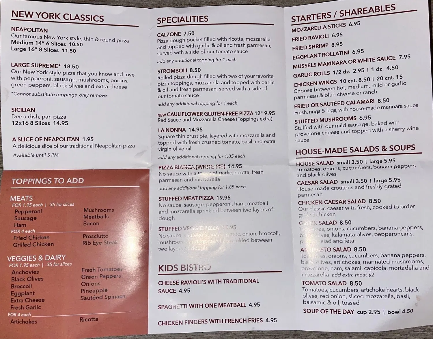 Menu 1