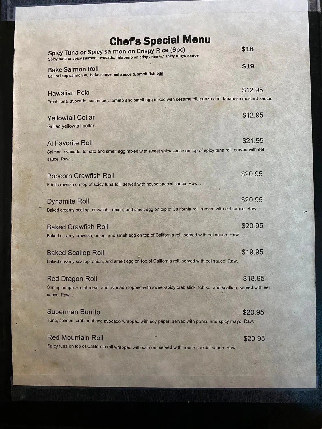 Menu 5