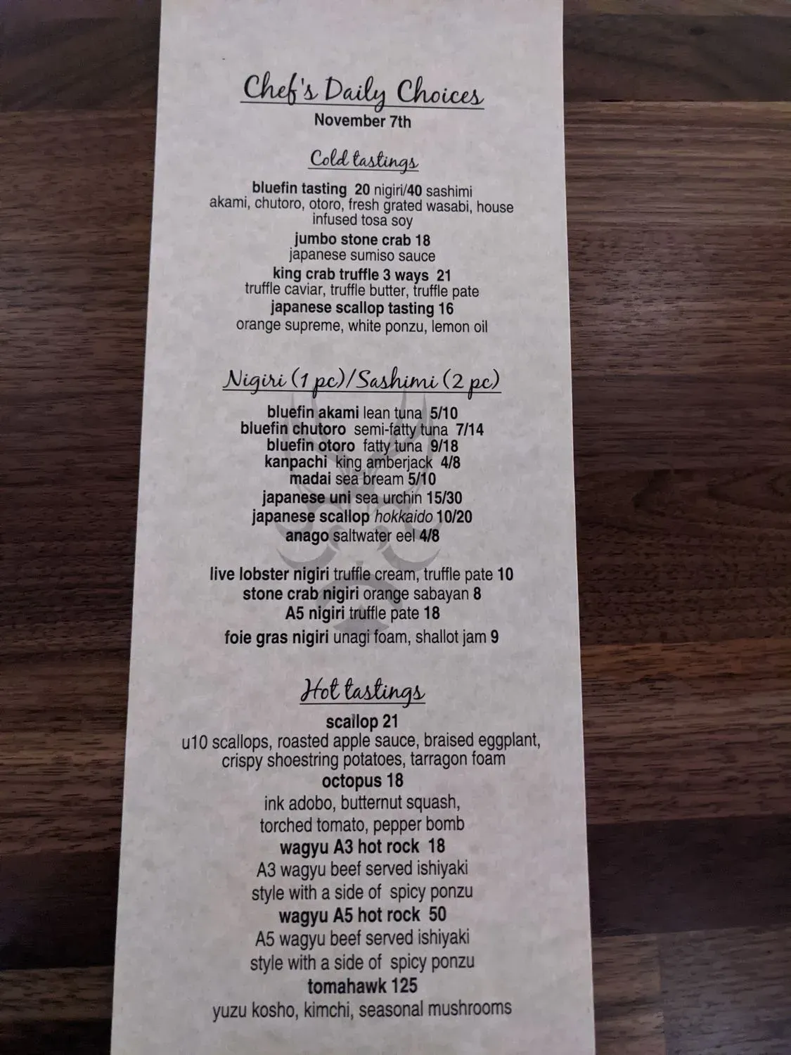 Menu 5