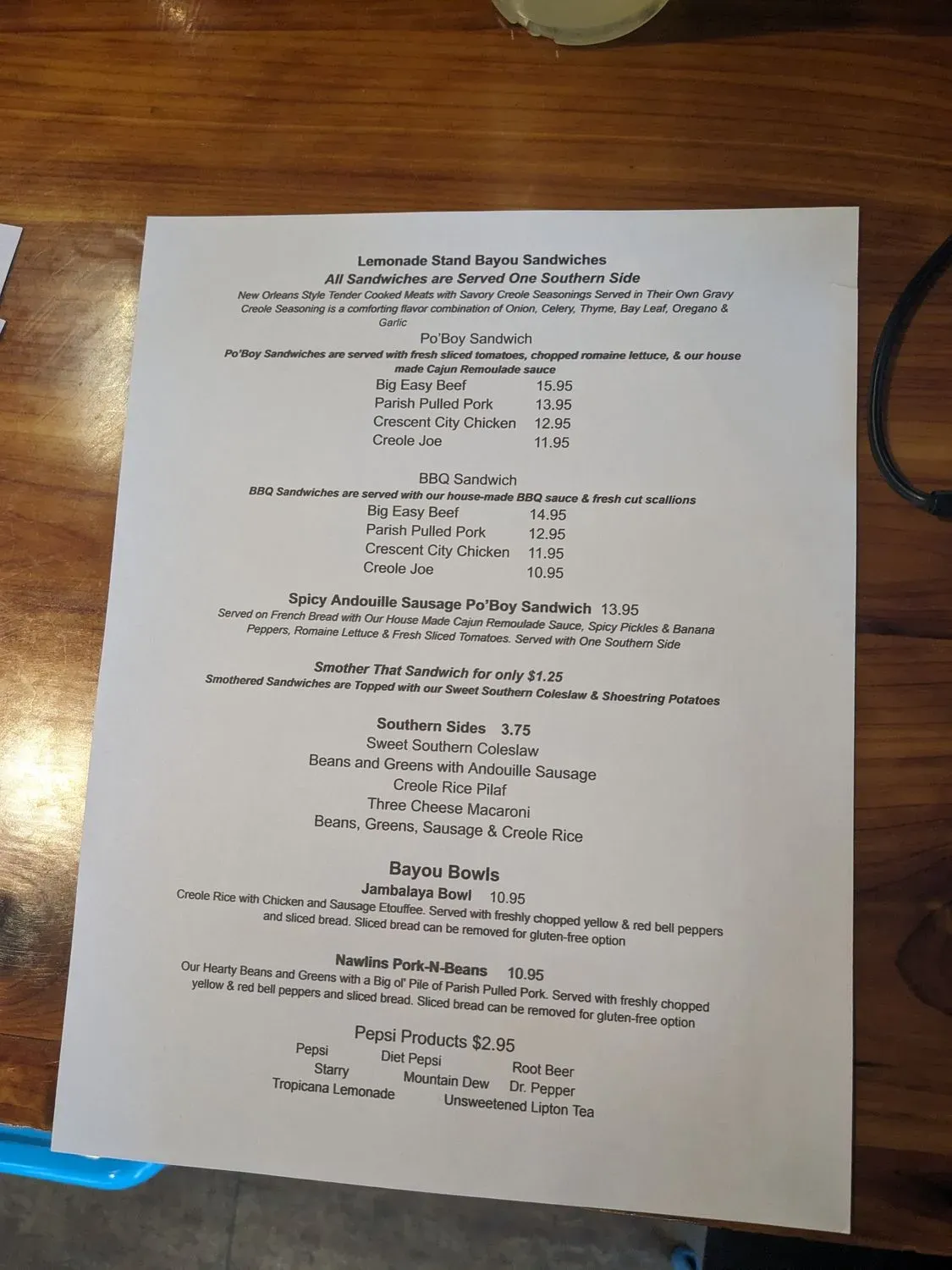 Menu 1