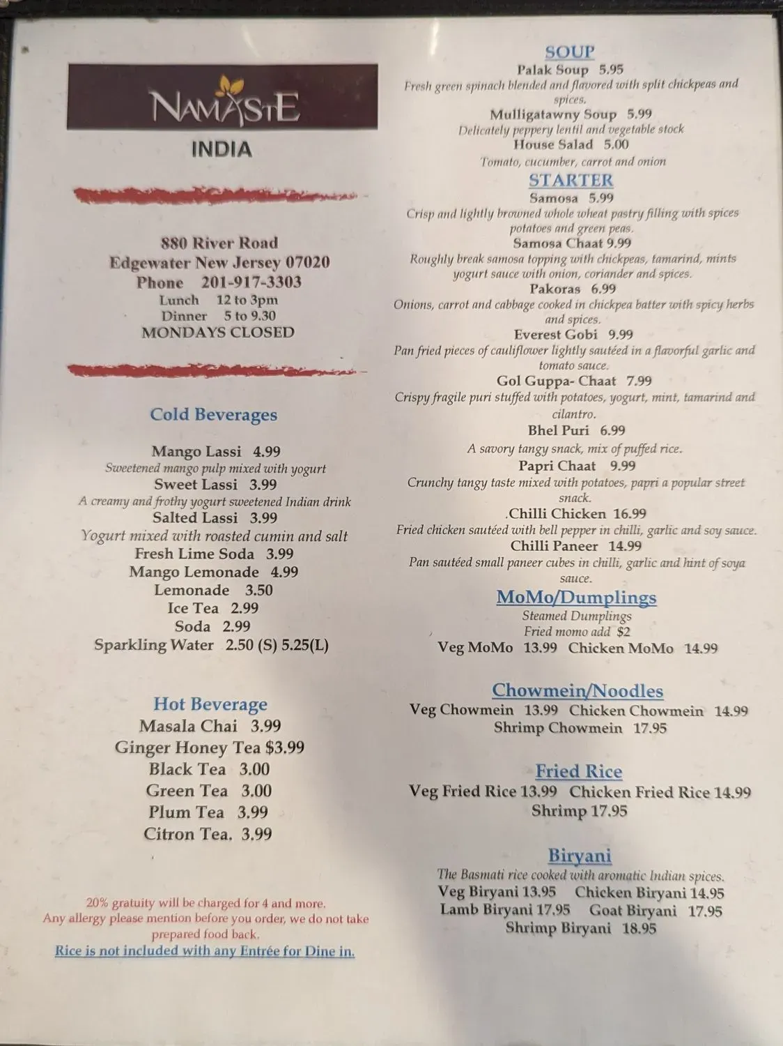 Menu 1